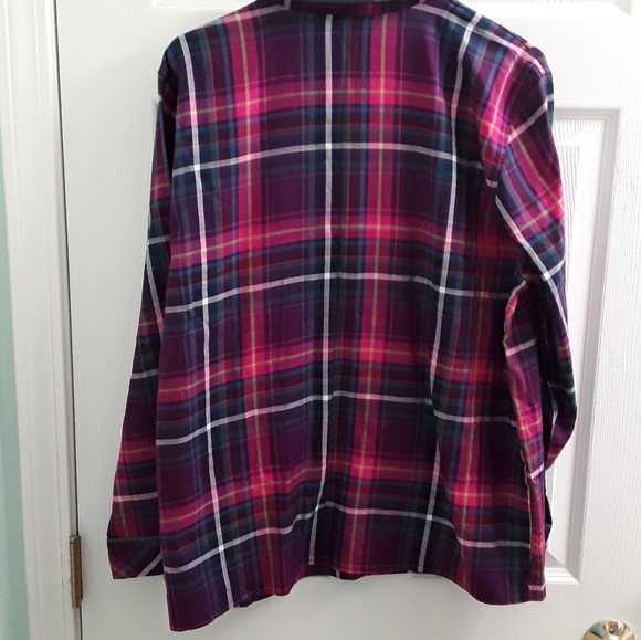 Victorias Secret Plaid Flannel Pajama Top - Picture 2 of 8